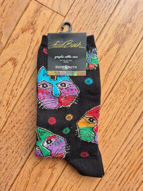 Laurel Burch Socks Cats Head Women - One Size